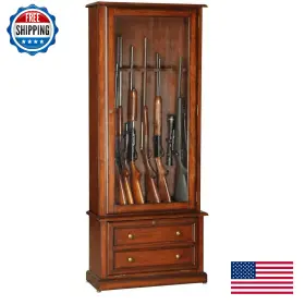 B000VI3EHM AMERICAN FURNITURE CLASSICS Gun Cabinet Storage