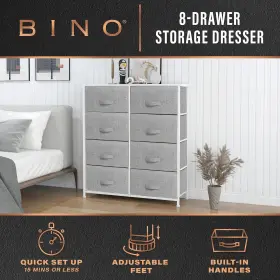 32079-LGY-AM BINO Fabric Dresser Organizer Light Closet #3