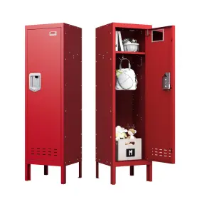 Butisow B0dflz72b6 Metal Cabinet Home Office Storage Lockable Steel Locker Door 54 Height