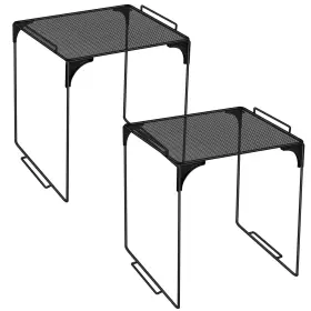 Demonwer B0f4x7dhwr 2 Pcs Locker Organizer Shelf Black Stackable Extra Demonwer B0f4x7dhwr 2 Pcs Locker Organizer Shelf Black Stackable Extra