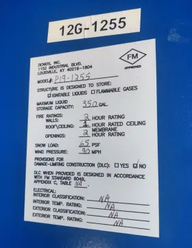 P19-1255 DENIOS Hazmat Storage Locker Gallon Flammable #3