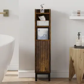 Fernitry B0drv1b3wx Small Bathroom Corner Floor Cabinet Narrow Toilet Paper Storage