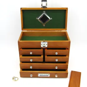 GIT10 GERSTNER INTERNATIONAL Drawer Oak Mini Chest Tools #2