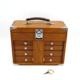 GIT10 GERSTNER INTERNATIONAL Drawer Oak Mini Chest Tools
