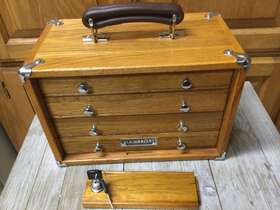 GIT12 GERSTNER INTERNATIONAL Drawer Oak Veneer Chest Tools