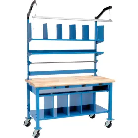 Global Industrial 244185ab Complete Mobile Packing Workbench With Power Maple Safety Edge Global Industrial 244185ab Complete Mobile Packing Workbench With Power Maple Safety Edge
