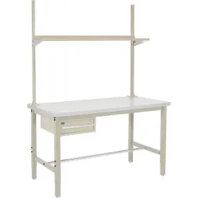 Global Industrial 318999tn 96 Inch W X 30 D Workbench 1-5/8 Thick Plastic Laminate Square Edge With Drawer