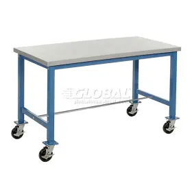 Global Industrial 607941a Mobile Packing Workbench Esd Square Edge 60 Inch W X 30 D