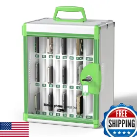 Glosen B0cvr94zq5 Cell Phone Locker 24 Slots Portable Storage Cabinet Wall Mounted