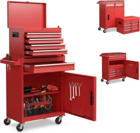 GO-DQ77542KS GOPLUS Rolling Tool Chest Box Organizer Lockable