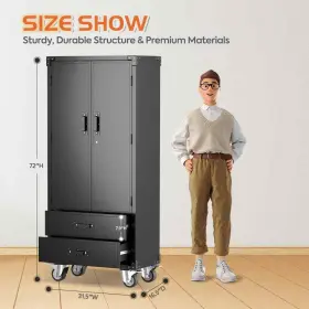 Hd-ks-xwjg-b HEPHASTU Garage Storage Cabinet Shelves Drawers #2
