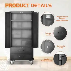 Hd-ks-xwjg-b HEPHASTU Garage Storage Cabinet Shelves Drawers #3