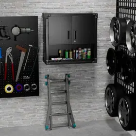 765664990486 HEPHASTU Lockable Wall Storage Cabinet Wi
