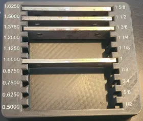 Heybeerman04 Hb-par-118 3d Printed Machinist Parallel Holder 1/8 Inch Sae Frac/dec Hf 93928 Insert