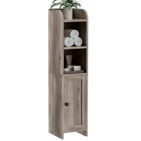 B0D226H7XY HOMHEDY Bathroom Storage Corner Floor Cabinet Door