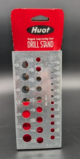 Huot 033603119008 829 Metal Drill Index Stand 29 Pcs 1/16 Inch - 1/2 Fractional Holder Usa