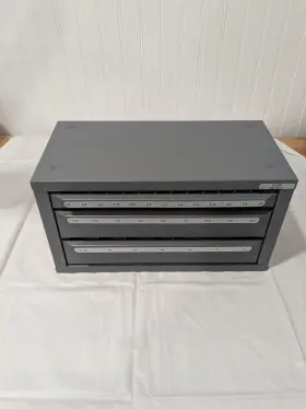 Huot 13350 3 Drawer Steel End Mill Storage 1/8 To 1 Inch Diam