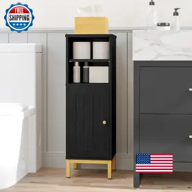 B0DL8YRVZH HZUANERI Corner Bathroom Storage Cabinet Shelves