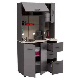 GCM-068 INVAL Slab Door Maple Assemble Microwave Storage #3