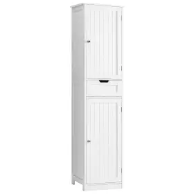 B08ZCTL5HC IWELL Tall Bathroom Cabinet Storage Doors Drawer