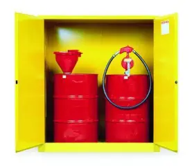 899160 JUSTRITE Flammable Cabinet Vertical Ylw #2