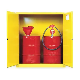 899160 JUSTRITE Flammable Cabinet Vertical Ylw
