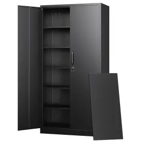 B09V4R1G3Q LETAYA Tall Storage Cabinet Lockable Doors Steel