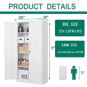 WDBWH2022135W LISSIMO Storage Cabinet Shelves Freestanding #2