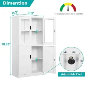 DBTW202307W MLEZAN Display Cabinet Acrylic Door Shel #3