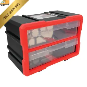 Performance Tool W5910 2-drawer Interlocking Bin Design With No Size