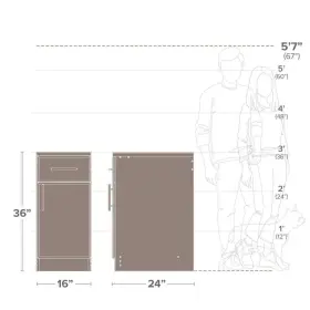 WED-1636 PREPAC Wood Freestanding Garage Cabinet Laminate #3