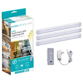Pureoptics Led Leduc9-3cct Under Cabinet Light Kit Motion Sensor 3 Bars White Pureoptics Led Leduc9-3cct Under Cabinet Light Kit Motion Sensor 3 Bars White