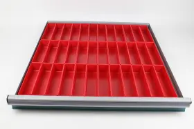 Schaller 0208-2 36 Red Tool Chest Dividers 2 X 8 Inch Deep Actual Depth 1-3/4 Trays Bins