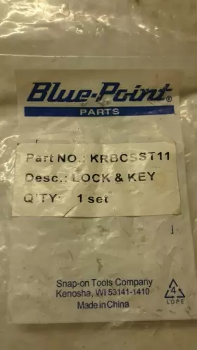 Snap On / Blue Point Krbcsst11 / Tool Box Or Cart Replacement Lock Set - 1 2 Keys Snap On / Blue Point Krbcsst11 / Tool Box Or Cart Replacement Lock Set - 1 2 Keys