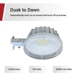 Stonepoint Tx-bl12000d 12 000 Lumen Led Dusk To Dawn Barn Area Light - 100w