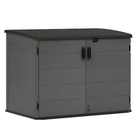 Suncast Bms4781d Stow-away Horizontal Storage Shed All-weather Outdoor Unit Peppercorn