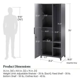 DE09493 SYSTEMBUILD EVOLUTION Trace Shelf Tall Garage Cabinet #3