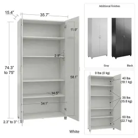 DE84839 SYSTEMBUILD EVOLUTION Lonn Shelves Freestanding Dove #3