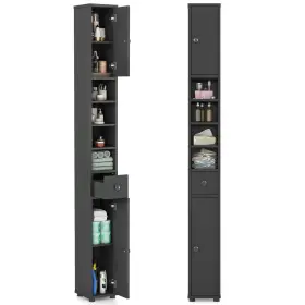 B0CQZYS3NR TANGKULA Tall Bathroom Storage Cabinet Tower