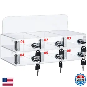 B0D31F5JVN THREAN Acrylic Cell Phone Storage Box Wall Mount