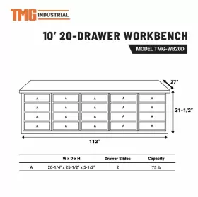 TMG-WB20D TMG INDUSTRIAL Workbench Keyed Alike Locks #2
