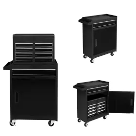 Tuffiom 840323510356 5-drawer Rolling Tool Chest Storage Cabinet 5drawer Black