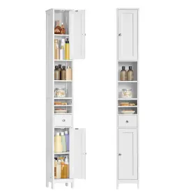 Vasagle B0dsk69kr2 Tall Storage Cabinet Slim Freestanding Floor With Adjustable Sh