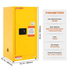 XFG900X460X460HS1V0 VEVOR Flammable Safety Cabinet Galvanized #3