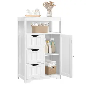 B0825VG7BS YAHEETECH Bathroom Floor Cabinet Door Drawers