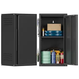 Yoonkool Llbg65 Garage Wall Cabinet 13.78ftft Wide 13.8ftftwide-black