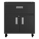 Manhattan Comfort Fortress Metal Mobile Garage Cabinet With Drawer In Charcoal. Fixed Price $273.27.