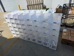 (8) Uline S-12416 Plastic Stackable Bin 11 X 8 7" Garage/warehouse Storage. Fixed Price $29.95.