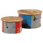 Coffee Tables 2 Pcs Round Sofa End Table Side Solid Wood Mango Vidaxl. Fixed Price $254.99.