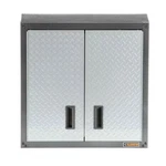 Gladiator Wall Mounted Garage Cabinet 28"x28"x12" 1 Shelf Steel Silver Tread New. Fixed Price $313.60.